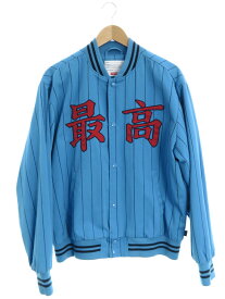 【Supreme】シュプリーム『Pinstripe Varsity Jacket sizeM』19SS メンズ スタジャン 1週間保証【中古】