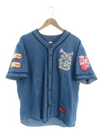【Supreme】シュプリーム『Patches Denim Baseball Jersey sizeM』21SS メンズ 半袖シャツ 1週間保証【中古】
