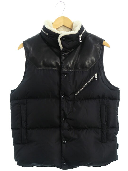 楽天市場】【MONCLER】モンクレール『AVORD 襟ムートン レザー切替