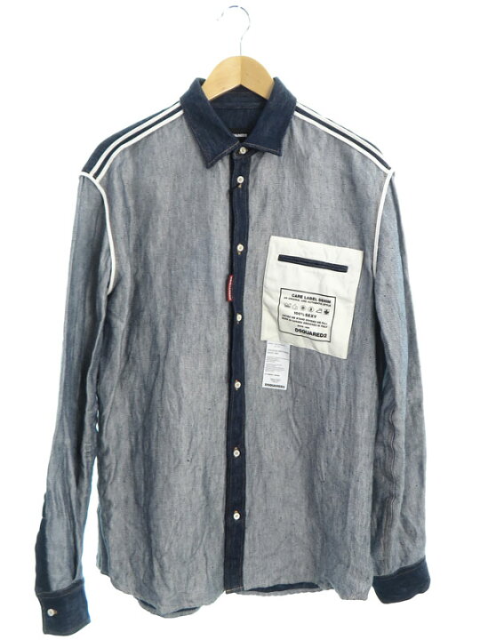 楽天市場】【DSQUARED2】ディースクエアード『長袖デニムシャツ size52  