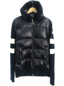 【MONCLER】モンクレール『ニット切替 ダウンジャケット sizeXL』I20919B00017 M1131 2023 メンズ パーカー 1週間保証【中古】