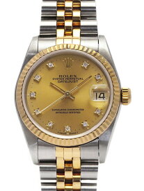 【ROLEX】ロレックス『デイトジャスト 10Pダイヤ』68273G S番’93年頃製 ボーイズ 自動巻き 12ヶ月保証【中古】