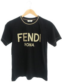 【FENDI】フェンディ『ロゴ 半袖Tシャツ sizeXS』FS7254 AC6B レディース 1週間保証【中古】
