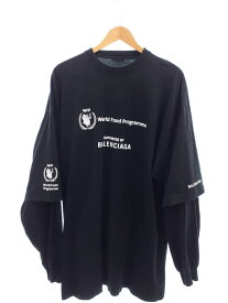 【BALENCIAGA】バレンシアガ『ロゴ レイヤード 長袖Tシャツ size3』698089 TMVL2 メンズ 1週間保証【中古】