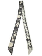 【CHANEL】シャネル『ココマーク カメリア シルクスカーフ』レディース 1週間保証【中古】