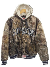 【Supreme】シュプリーム『Mitchell ＆ Ness Hooded Satin Varsity Jacket リアルツリーAPカモ sizeM』メンズ スタジャン 1週間保証【中古】