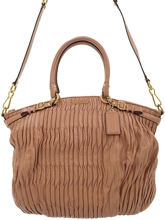 楽天市場】【COACH】コーチ『マディソン ギャザードレザー リンジー 