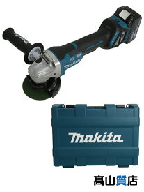 【makita】【未使用品】マキタ『18V 100mm充電式ディスクグラインダ パドルスイッチ式 バッテリ/充電器/ケース付』GA418DRGX 電動工具 1週間保証【中古】