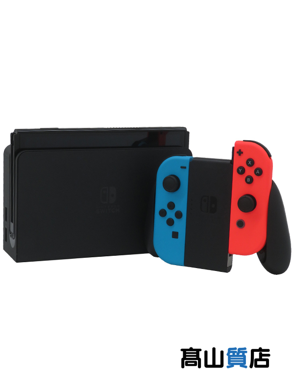 【Nintendo】任天堂『Nintendo Switch(有機ELモデル) Joy-Con(L) ネオンブルー/(R) ネオンレッド』switch ゲーム機 1週間保証【中古】