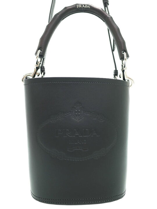 楽天市場】【PRADA】プラダ『プラダ タンブール ウッドハンドル レザー 