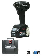 【makita】【未使用品】マキタ『40Vmax 充電式インパクトドライバ 黒 2.5Ah×2/充電器/ケース付』TD002GR…