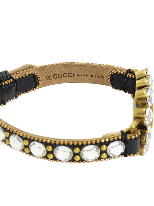 楽天市場】【GUCCI】グッチ『クリスタル ダブルG レザー ブレスレット 