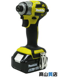 【makita】【未使用品】マキタ『充電式インパクトドライバ Flesh Yellow バッテリ×2/充電器/ケース付』TD173DGXFY 電動工具 1週間保証【中古】