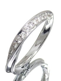 【Star Jewelry】スタージュエリー『K18WG ダイヤモンド0.16ct リング ツイストデザイン』7号 1週間保証【中古】