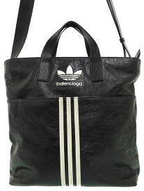 【BALENCIAGA×ADIDAS】バレンシアガ『ロゴ 2WAYトートバッグ』721827 メンズ レディース ショルダーバッグ 1週間保証【中古】