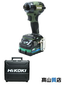 【HiKOKI】【未使用品】ハイコーキ『36V マルチボルトコードレスインパクトドライバ フォレストグリーン 蓄電池2個』WH36DD(2XHGSZ) 電動工具 1週間保証【中古】