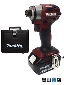 【makita】【未使用品】マキタ『充電式インパクトドライバ オーセンティックレッド バッテリ×2/充電器/ケース付』TD173DGXAR 電動工具 1週間保証【中古】