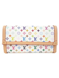 【LOUIS VUITTON】ルイヴィトン『LV×TM モノグラム マルチカラー ポルトフォイユ サラ NM 村上隆』M13397 レディース 二つ折り長財布 1週間保証【中古】