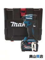 【makita】【未使用品】マキタ『40Vmax 充電式インパクトドライバ ブルー 2.5Ah×2/充電器/ケース付』TD0…