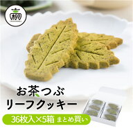【まとめ買い】お茶つぶ リーフクッキー36枚入×5セットクッキー ギフト プチギフト プレゼント お茶粒 …