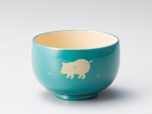 ぶた 食器 食洗機対応:コブタ 汁椀 ブルー 1客:豚 こぶた 日本製 スープカップ 味噌汁 子ども 子供 キッズ おしゃれ かわいい お誕生日 北欧風 食器 ギフト 縁起物 プレゼント 和モダン ナ