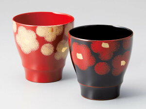うるし華 フリーカップペア 溜・朱 2客:本漆塗り 珈琲 紅茶 お酒 グラス おしゃれ かわいい 記念品 結婚式 誕生日 プレゼント 母の日 父の日 雑貨 日本製 国産