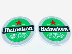 ★ハイネケン コースター (2枚セット)★おうち時間 アメリカン雑貨 アメリカ雑貨 Heineken ラバーコースター 雑貨 かっこいい おしゃれ 人気