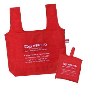 ★MERCURY エコバック レッド★アメリカ雑貨 アメリカン雑貨 マーキュリー エコバッグ ビニールバックバッグ かっこいい 人気