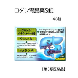 【第3類医薬品】 ロダン胃腸薬S錠(48錠） 胃薬 胃腸薬 おすすめ 健胃薬 生薬 ナトリウムフリー ウルソ 宴会 飲み会 忘年会 新年会 花見 ウコン 紅参 オウバク くまのい 熊胆 飲みすぎ 食べ過ぎ 胸やけ 二日酔い 胃もたれ 吐気 消化促進 消化不良 送料無料 にのくに堂