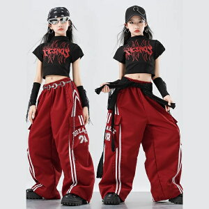 ���ԃ��b�h�u���b�N �I�[�o�[�T�C�Y �L���b�v�j�����p �����O�p���c �L�b�Y �_���X�ߑ� �q�b�v�z�b�v ���̎q�p �W���Y�_���X �Z�b�g�A�b�v �q���� �g�b�v�X k-pop �ߑ� jazz hiphop�t�@�b�V���� 