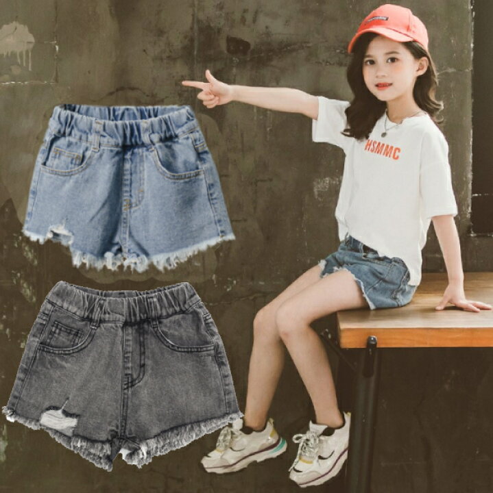 楽天市場】デニム ダメージ ショートパンツ 【ゆうパケット便  