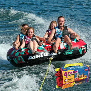 AIRHEAD SPORTSSTUFF �u���X�g4 BLAST4�@4�l��� �g�[�C���O�`���[�u/�E�H�[�^�[�g�[�C/�o�i�i�{�[�g/�G�A�w�b�h�@AHBL-42 ���[�v�Z�b�g