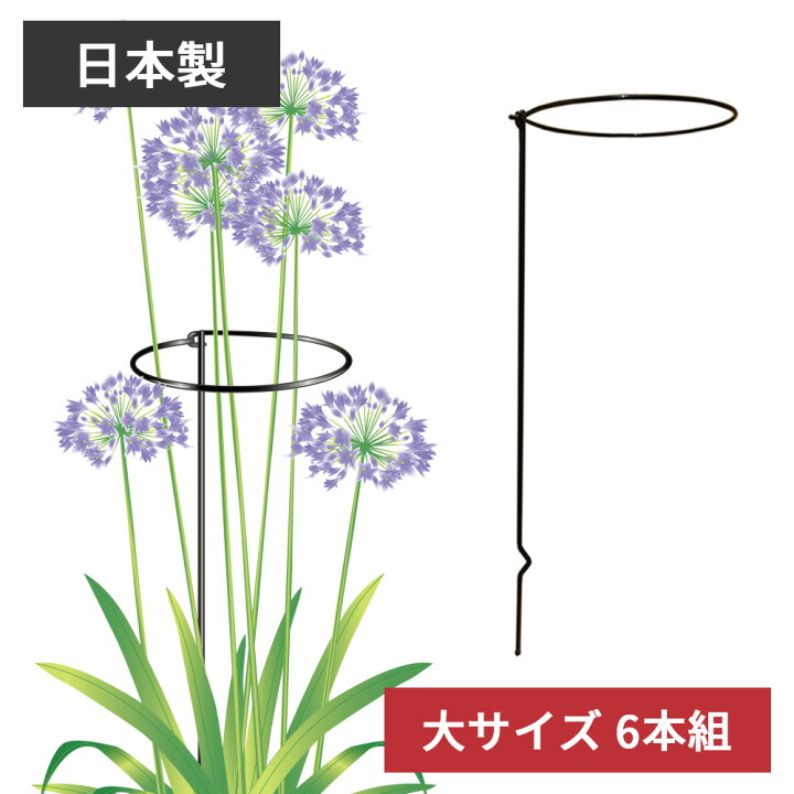 楽天市場】【燕三条製】回転しない花支柱 大サイズ 6本組 花支え 