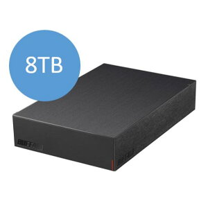 �o�b�t�@���[ HD-LE8U3-BB USB3.2(Gen.1)�Ή��O�t��HDD 8TB �u���b�N