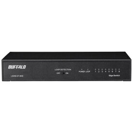 バッファロー　LSW6-GT-8NS/BKGiga　8ポート　スイッチングハブ　マグネット付　ブラック