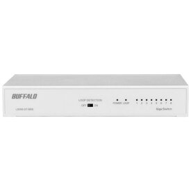 バッファロー　LSW6-GT-8NS/WHGiga　8ポート　スイッチングハブ　マグネット付　ホワイト