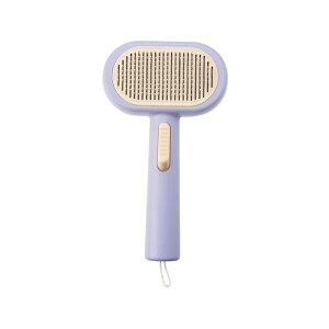 【ペットサロントリマー監修】 ペット用両面ブラシ「ワンプッシュ式!」犬猫ブラシ 抜け毛取り+クリーナー ブラシ ブラッシングブラシ 犬用ブラシ マッサージ スリッカーブラシ 毛玉取り