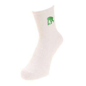 (EGOZARU）エゴザル　ワンポイントソックス　白 バスケットボール ソックス EZAC-8801 グリーン