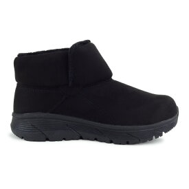 防水 ショートブーツ レディース 婦人靴 ブラック 黒 防寒 秋冬 ゴム 暖かい あったかい 軽い パータム 25070 厚手 女性用