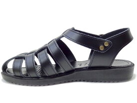 アーノルドパーマー AP6611 ブラック 日本製 メンズ ドライビング ストラップ バックベルト 亀サンダル 本革 オフィス 事務所 会社 靴 履物