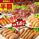 【半額！8,128円→3,980円★スーパーSALE限定】お家でBBQ★小分けで便利 ＼1.6kg超！／ 大容量の BBQ セット 【 牛肉 3種/ フランク 3種/ ウインナー 】肉 ハラミ カルビ プルコギ ソーセージ 味付け肉 豚肉 バーベキュー 《 専用熨斗有》 お歳暮 クリスマス