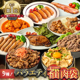 1.7kg超 9種入り！【バラエティ福肉袋】 武田ハム お肉 食品 食べ比べ セット バーベキュー チャーシュー プルコギ カルビ ベーコン 手羽元 フランク ギフト おつまみ 熨斗対応可 ストック 冷凍 父の日