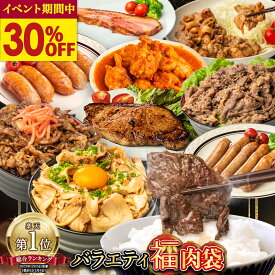【30％OFF★9/11 1:59まで】1.7kg超 9種入り！【バラエティ福肉袋】 武田ハム お肉 食品 食べ比べ セット バーベキュー チャーシュー プルコギ カルビ ベーコン 手羽元 フランク ギフト おつまみ 熨斗対応可 ストック 冷凍 焼豚 味付け肉 加工肉 ソーセージ 惣菜