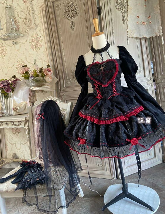 楽天市場】ゴシック魔女ヴァンパイアローズ暗黒カラーゴスロリ 