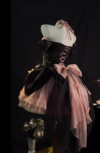 黒ピンクローズローズロリィタ jskキャミソールスカートLolita ロリータ コスプレ 日常服ゴスロリワンピース人形師 レディースフリルレース ワインカート ウェディングドレス可愛いお嬢様姫