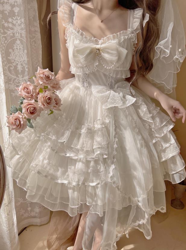 単品購入可 LO29 白 オリジナル ロリータ ゴスロリ ゴシック ドレス 