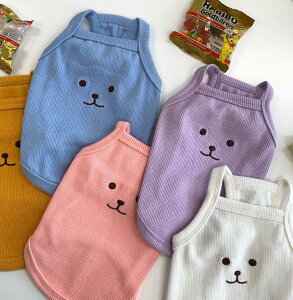 ペット犬服夏用 夏のクールビズ ペット服 ショットタイプ 犬猫 ドッグウェア 犬の服 ペット 服 猫 服 トイプードル服 薄い キャミソール タンクトップ 小型犬服 通気性良い