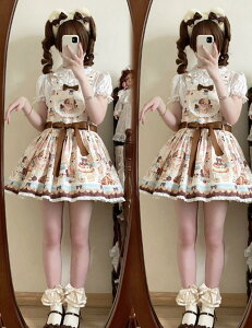 キャミソールスカートロリータスカートゴスロリワンピース ロリィタ OP Lolita ロリータ コスプレ 日常服ゴスロリワンピース人形師 レディース ワインカート少女ワンピ jsk opロリータスカー