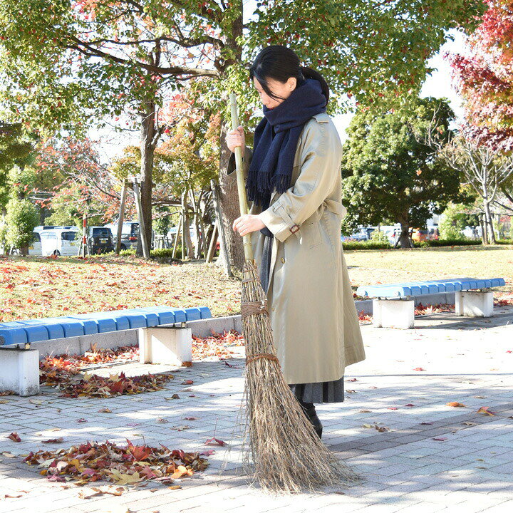 楽天市場 竹箒 170cm 国産 日本製 職人の手作り竹箒 ほうき 竹ほうき 掃きやすいほうき 庭ほうき 竹専門店の竹伊