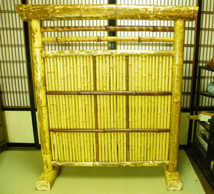 楽天市場】ついたて 衝立 104cm×92cm×26cm 竹製 間仕切り和風 